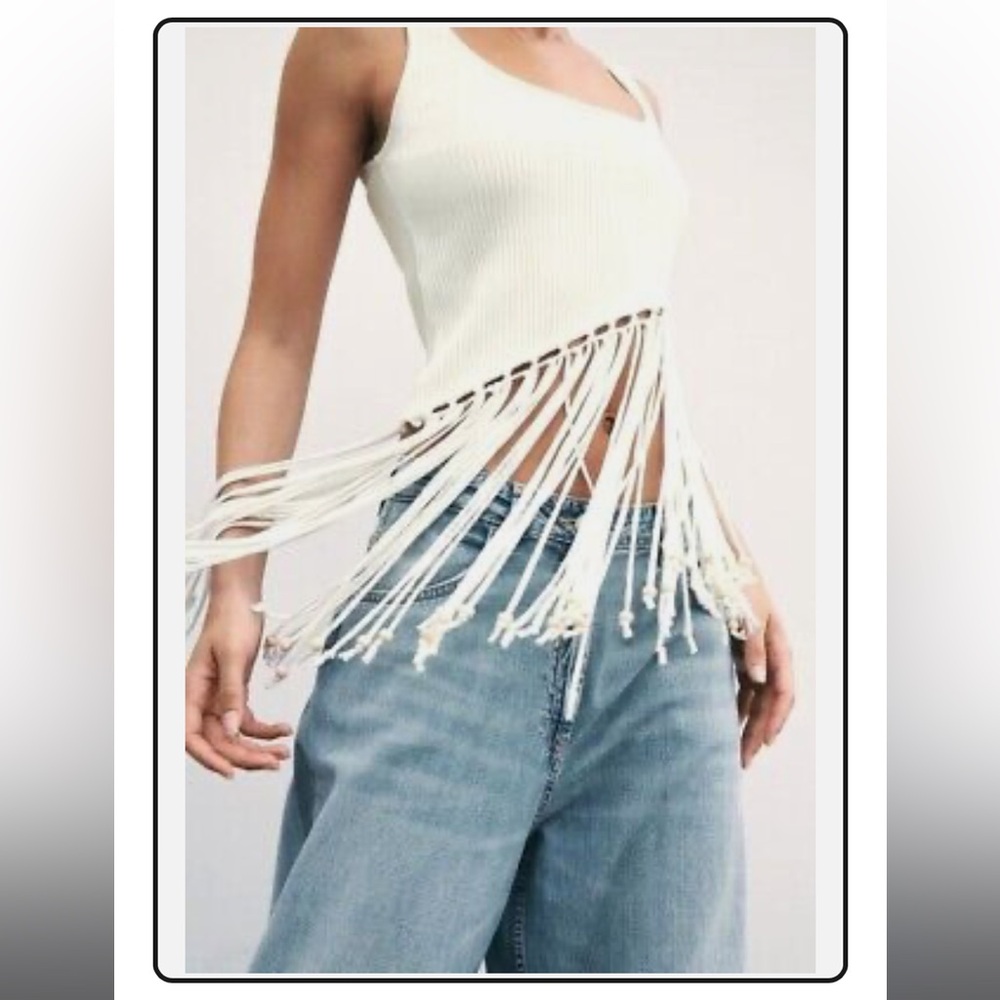 Zara ribbed top with beading
